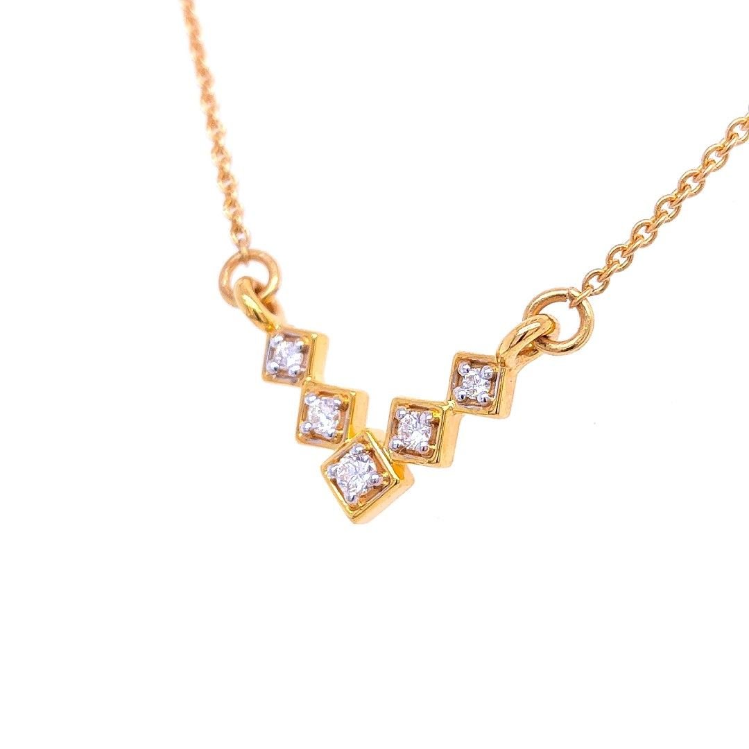 Triad Diamond Chain Necklace