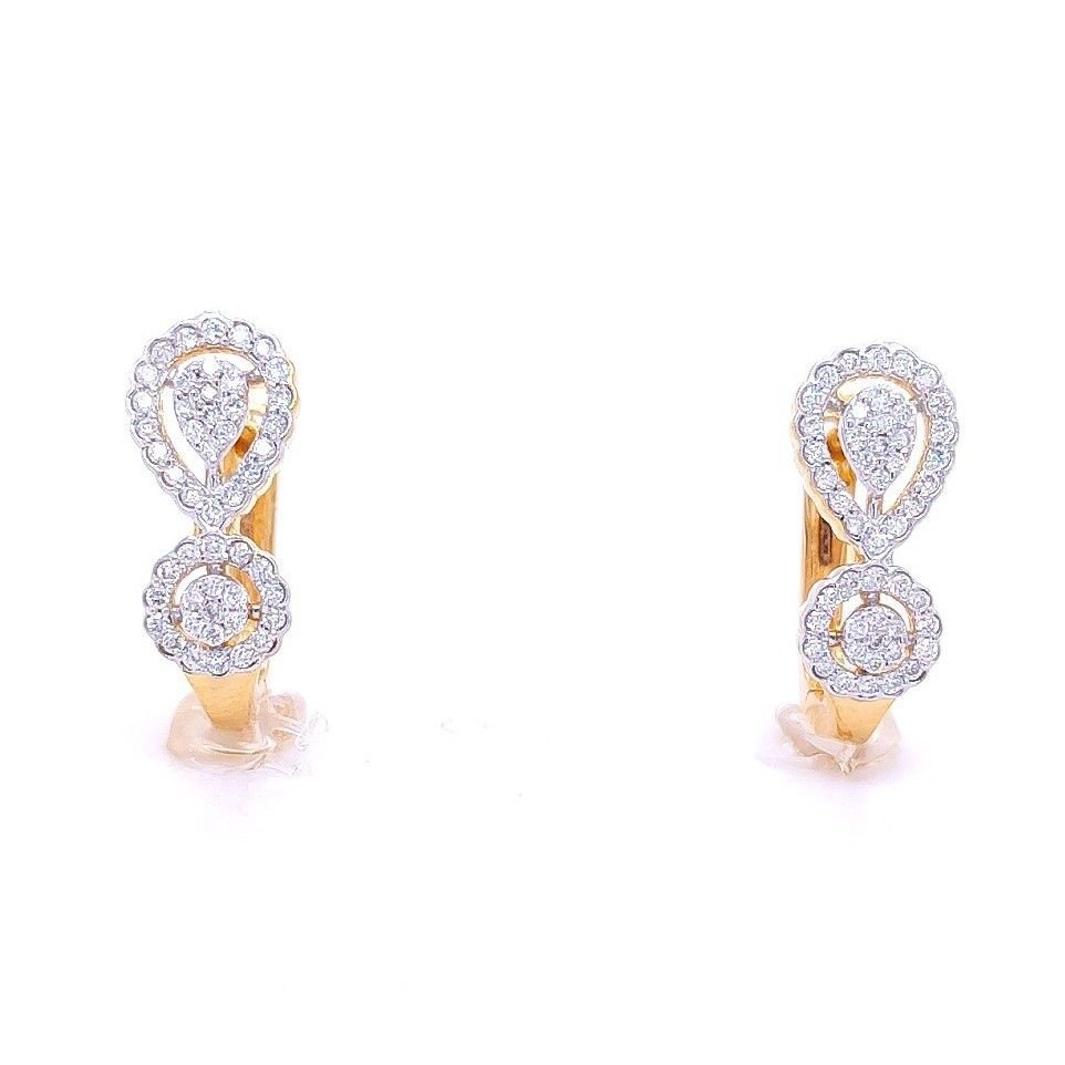 Surreal fancy diamond hoop earrings