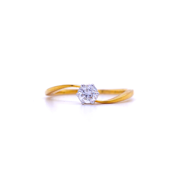 Beautiful 0.18 ct solitaire diamond twisted ladies...
