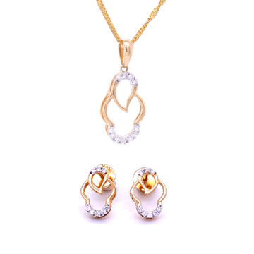 Rozabella diamond Pendant & Earrings Set