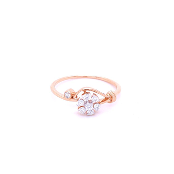 Contemporary floral look diamond ring