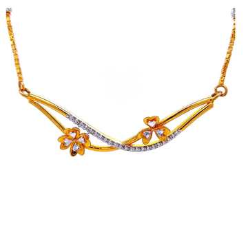 Chitrangada lotus diamond mangalsutra