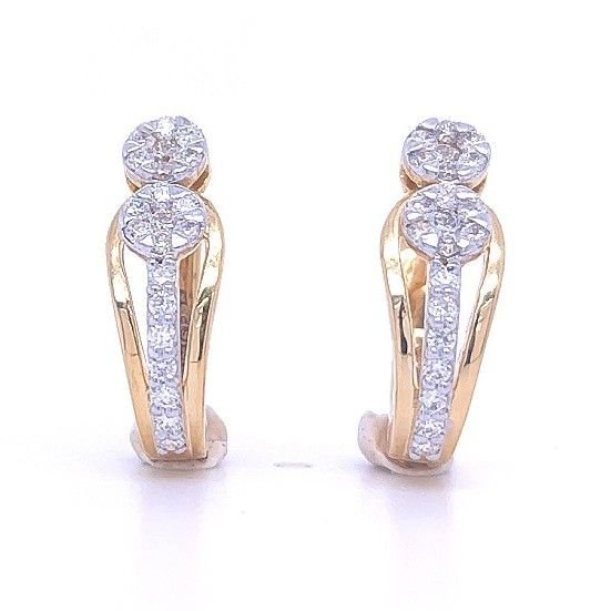 Dazzling Eternity Diamond Hoop Earrings