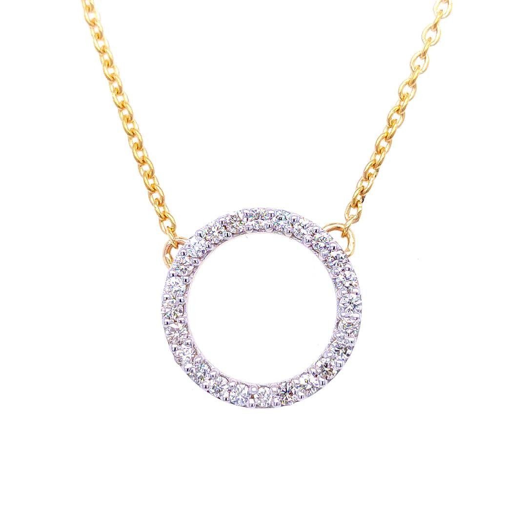 Kay Diamond Eternity Circle Necklace 1/10 ct tw Sterling Silver | Hamilton  Place