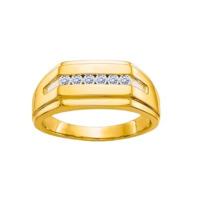 18K Yellow gold Diamond Ring for Men
