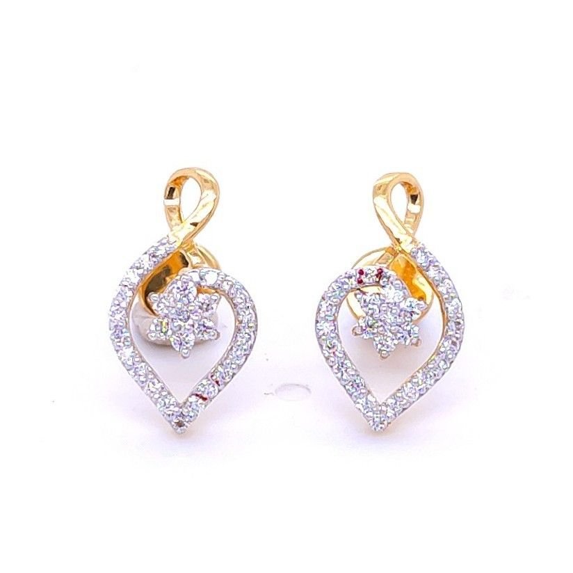 Abstract Diamond Pendant And Earrings Set