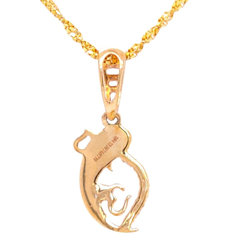 Delicate aum ganesh diamond pendant