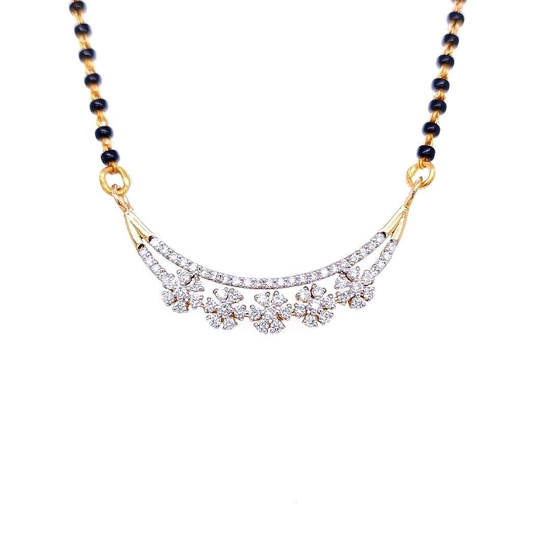 Entrancing Floral Diamond Mangalsutra