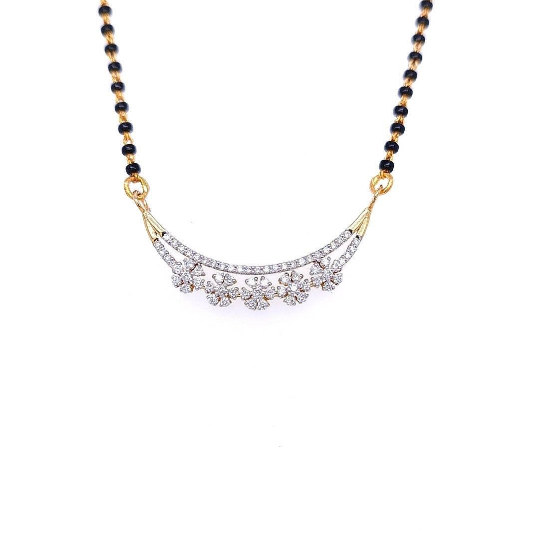 Entrancing Floral Diamond Mangalsutra