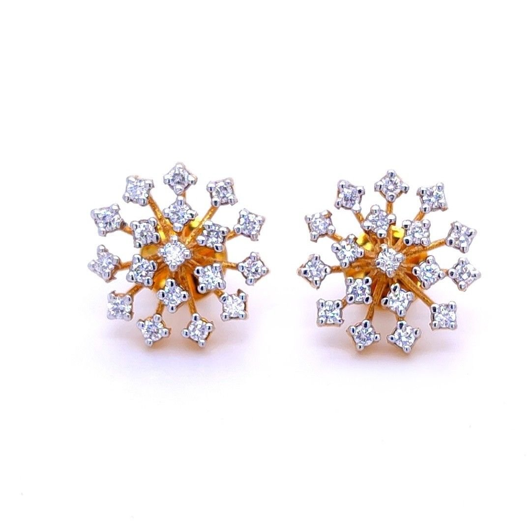 Petite Flower Modular Diamond Stud Earrings