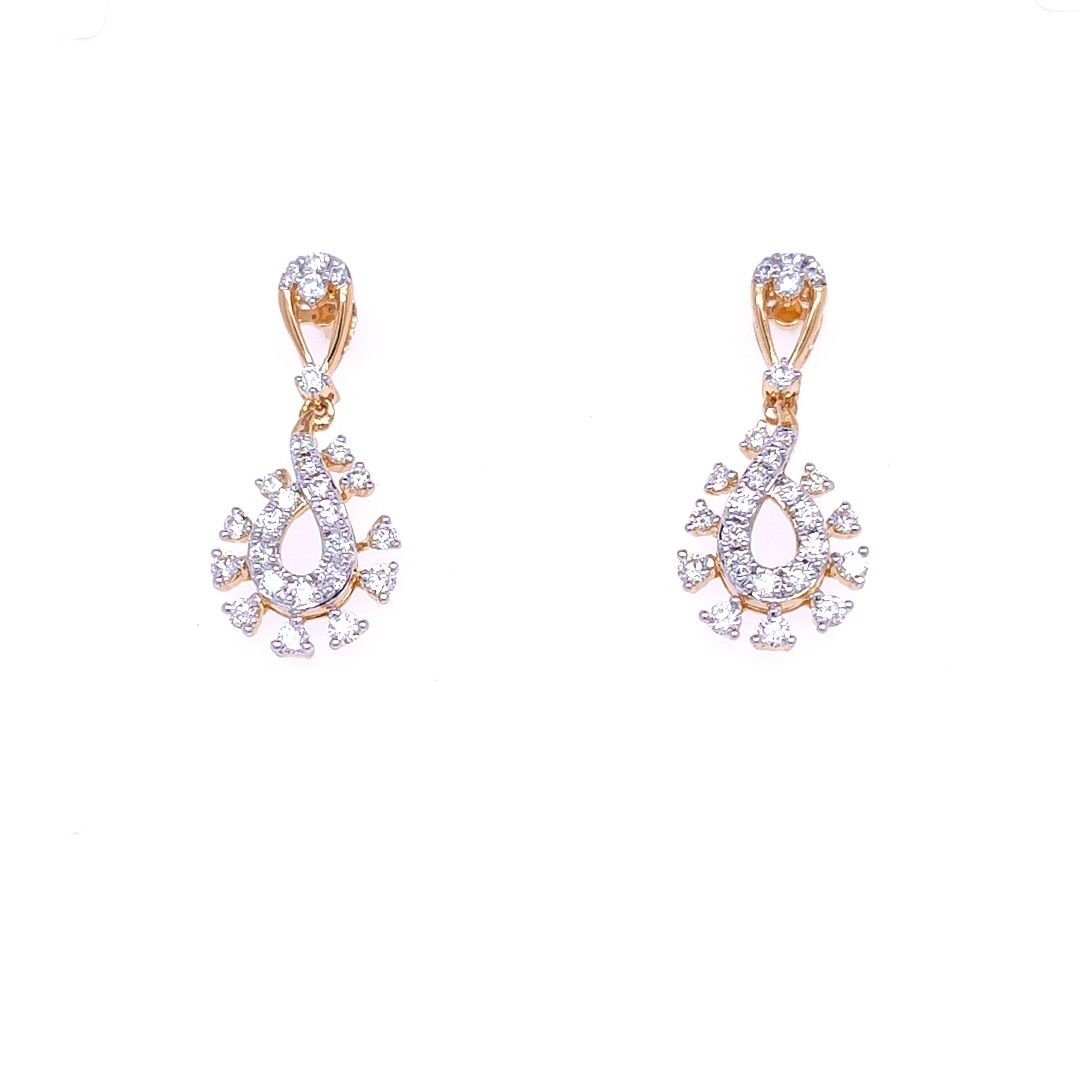 Vaani diamond pendant & earring set