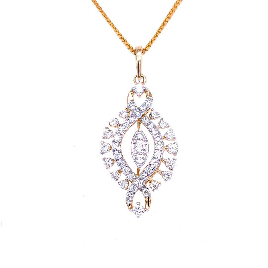 Grand filigree diamond pendant & earring set