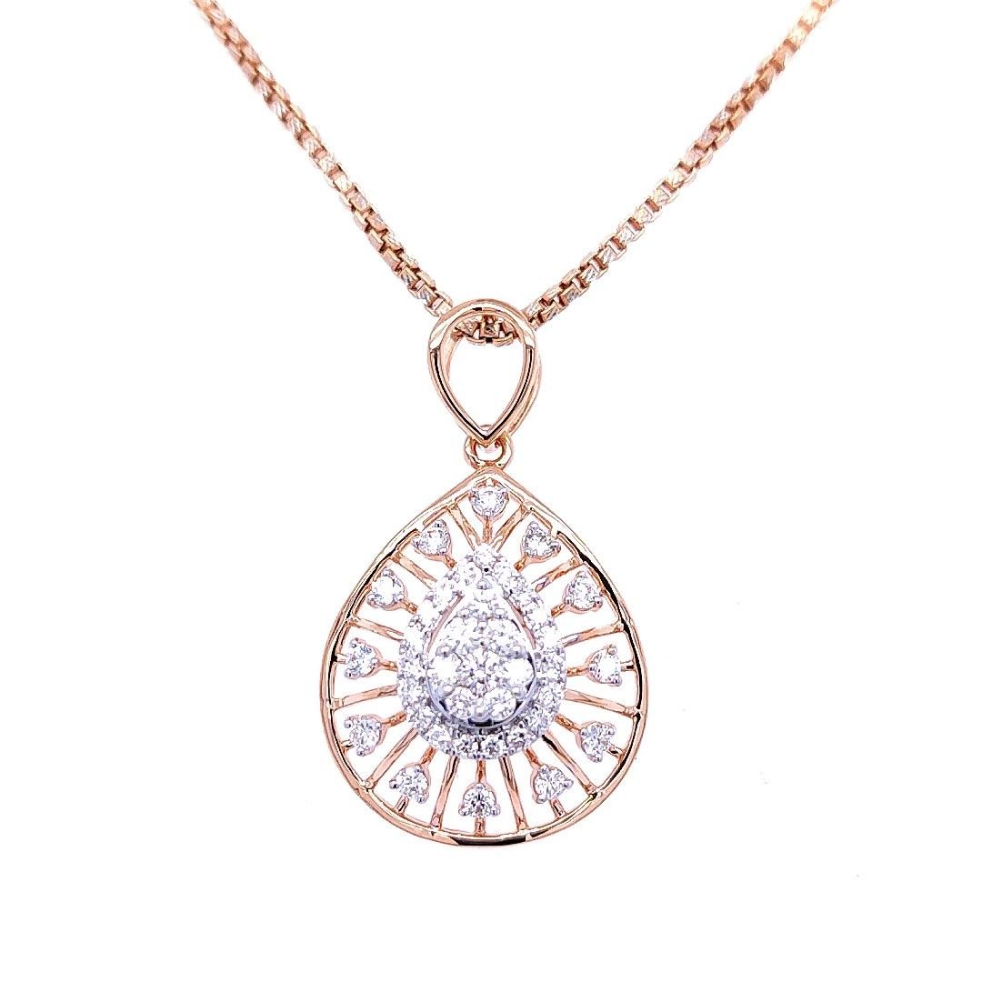 Delightful diamond pendant & earring set