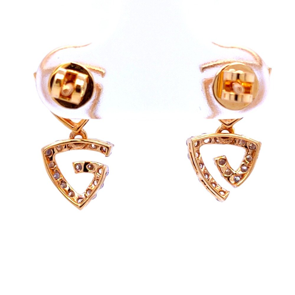 Duo dangle dazzling diamond earring