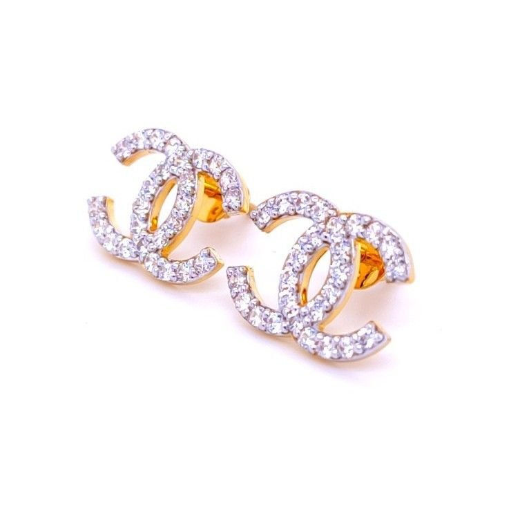 Crystal Cut Diamond Earring