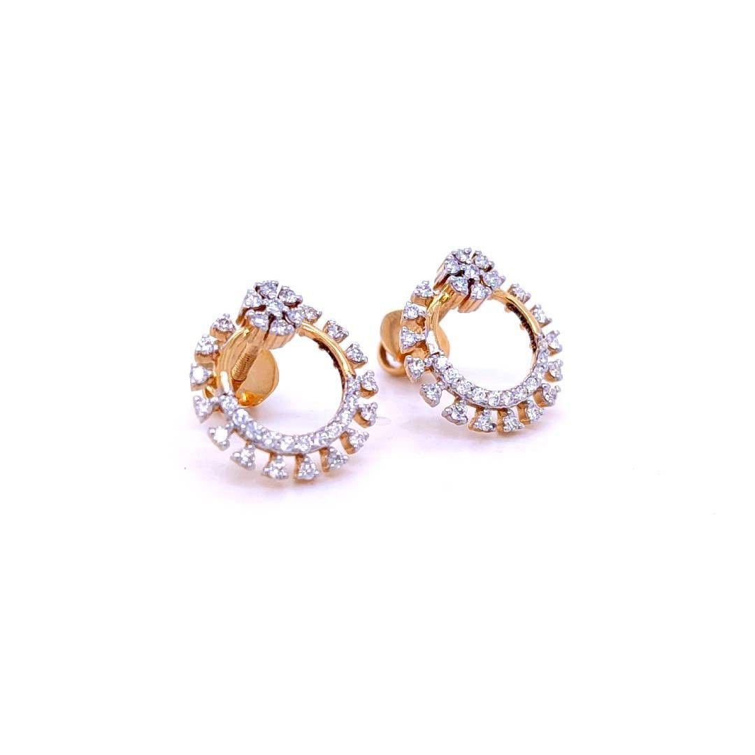 Sublime circle diamond earrings