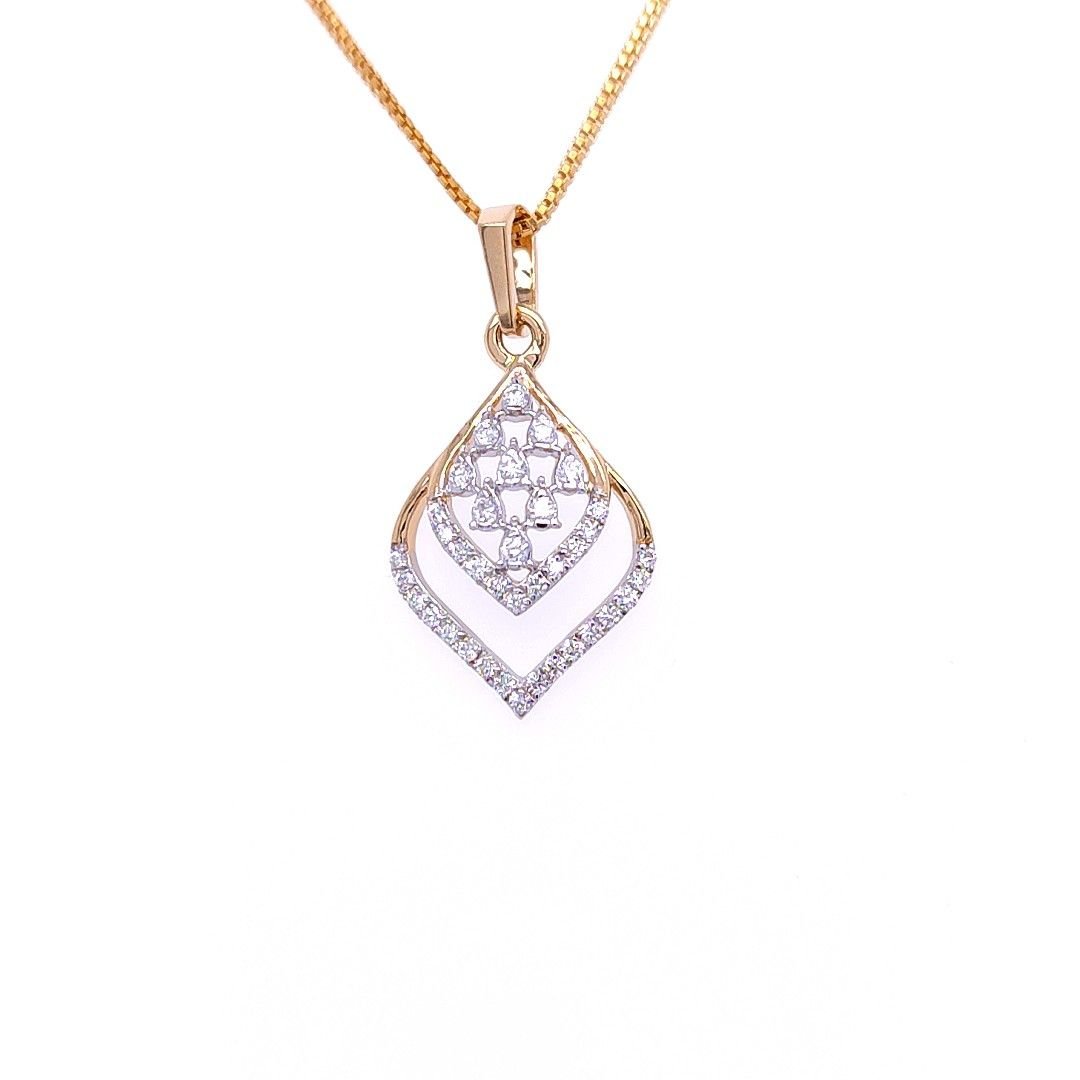 Delicate mesh diamond pendant & earring set