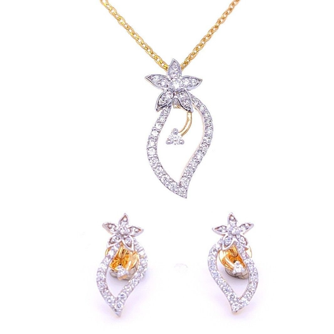 14k Real Diamond Pendant Set JGZ-2106-00854 – Jewelegance