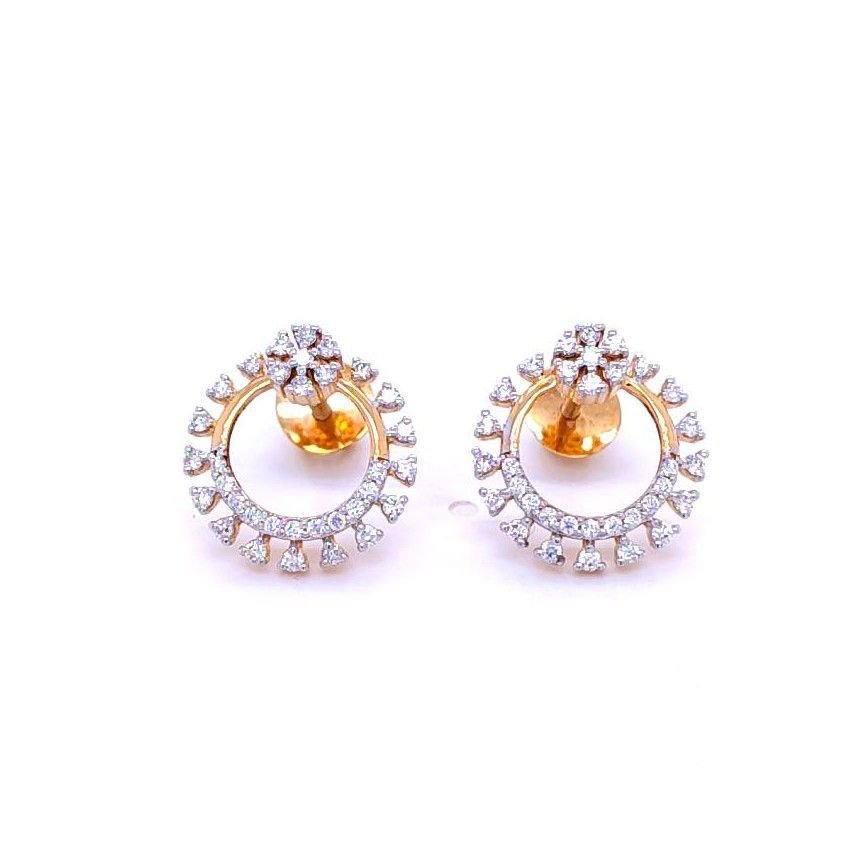 Sublime circle diamond earrings