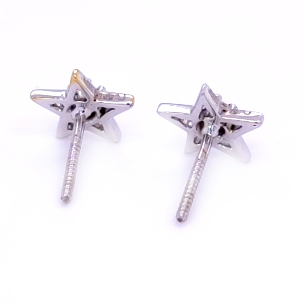 Star bud tiny gold diamond earring