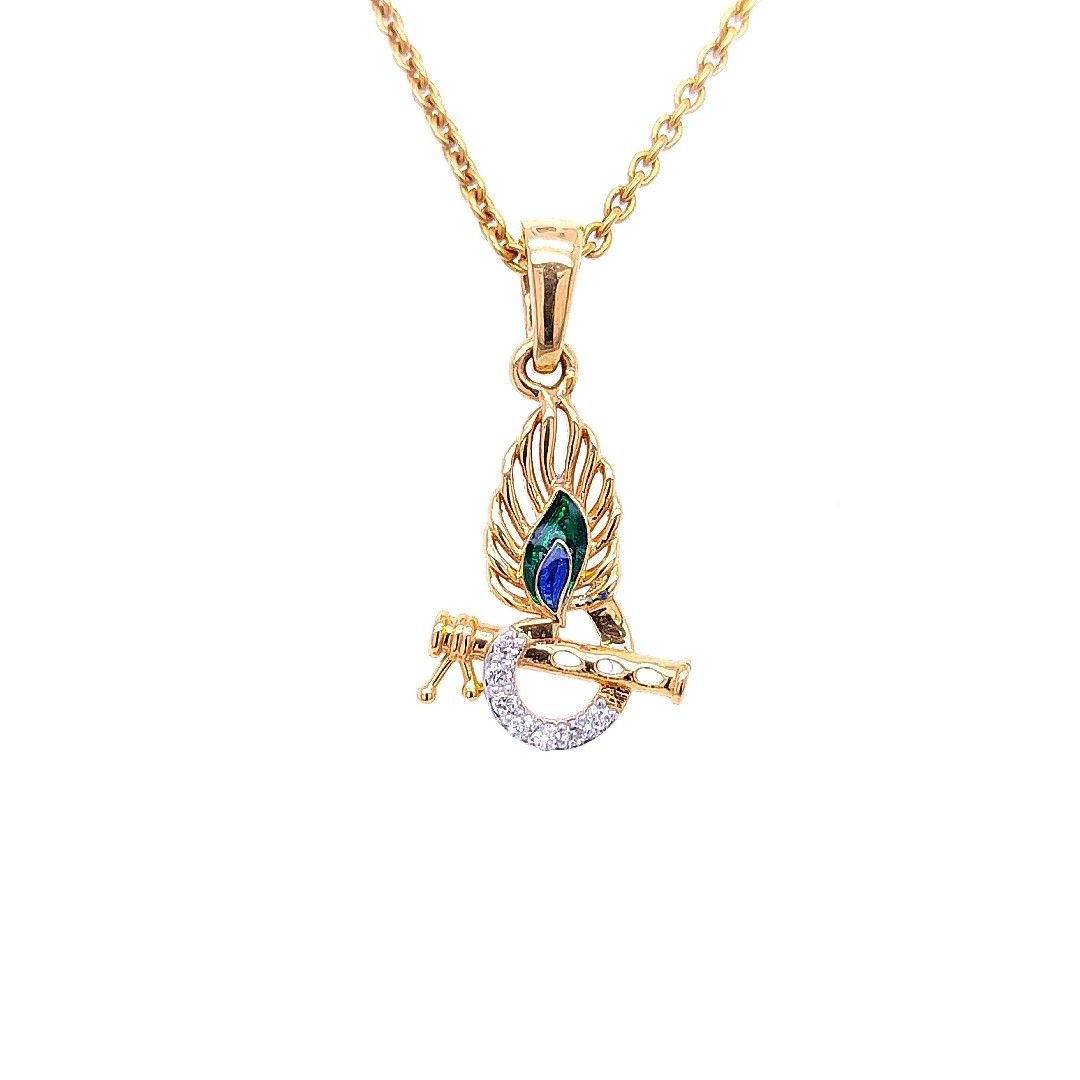 Shri Krishna Diamond Pendant