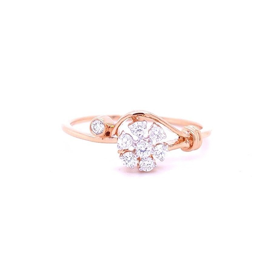 Contemporary floral look diamond ring