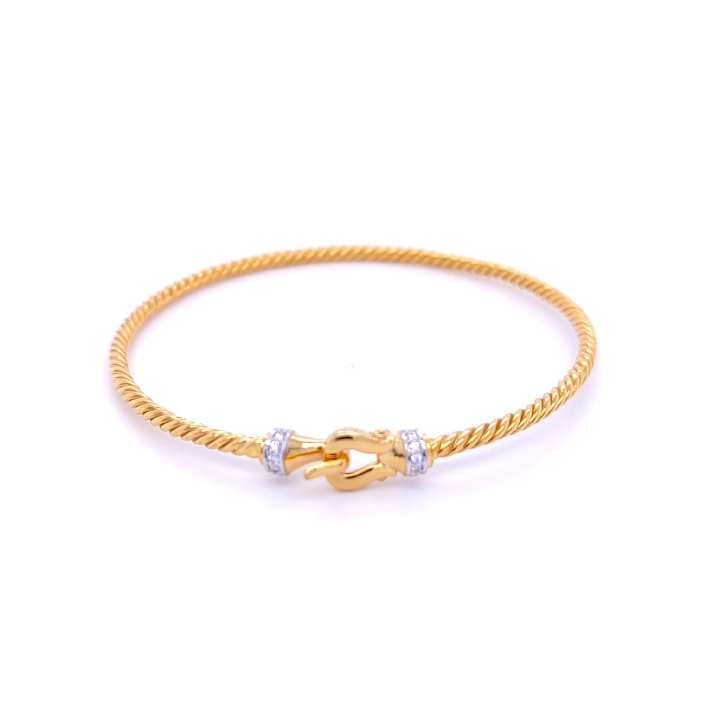 Buckle Gold Diamond Bracelet