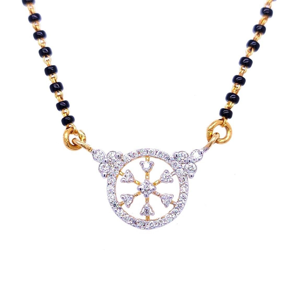 Serene Delight Diamond Pendant Set Mangalsutra