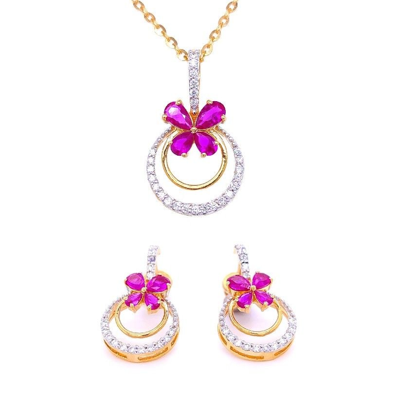 Diamond Drop Necklace & Earrings Set – YESSAYAN - LA