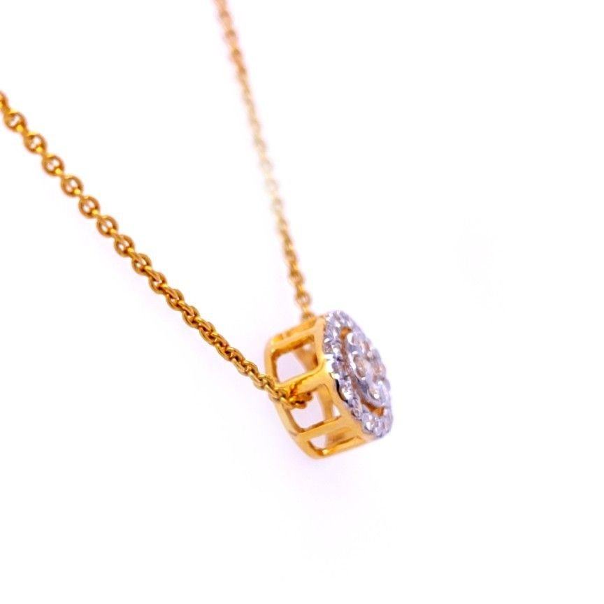 Circle of love gold diamond pendant