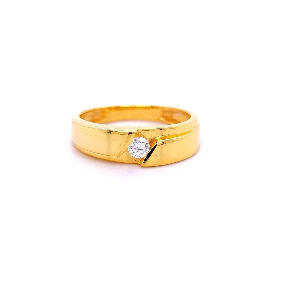 0.03 Carat G-H White Diamond Dainty Ring in 14k Solid Gold