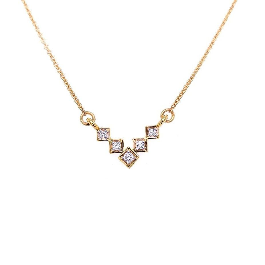 Triad Diamond Chain Necklace